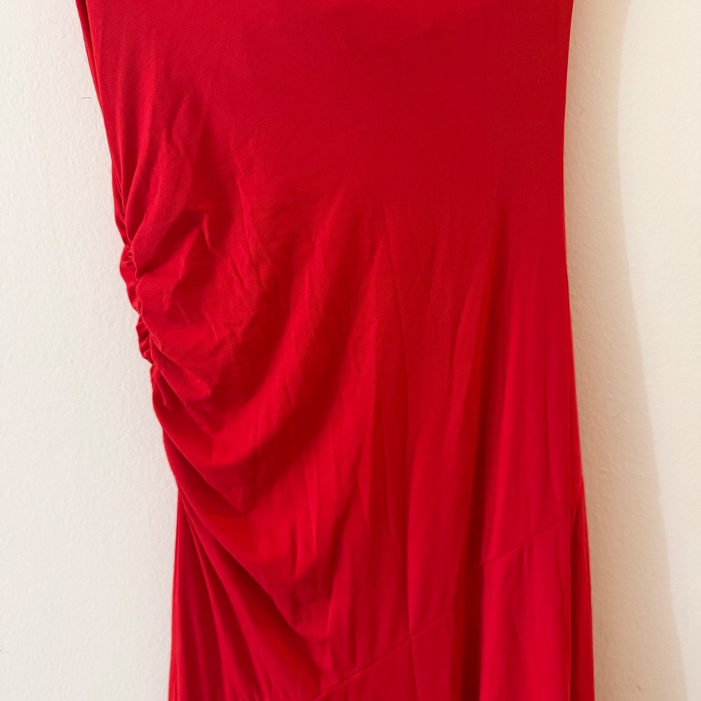 OGL SkinKiss Ruched One Shoulder Maxi Bra Dress Red Medium NEW - Picture 13 of 16
